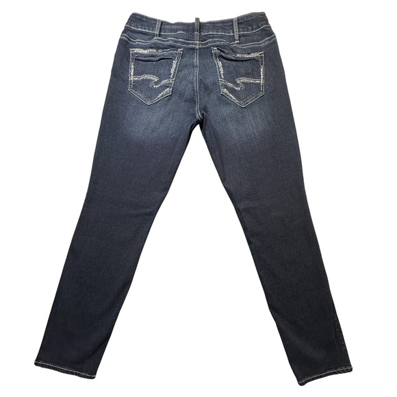 Silver Jeans Co Jeans Womens 34x31 Dark Wash Boyfriend Stretch Denim Mid Rise